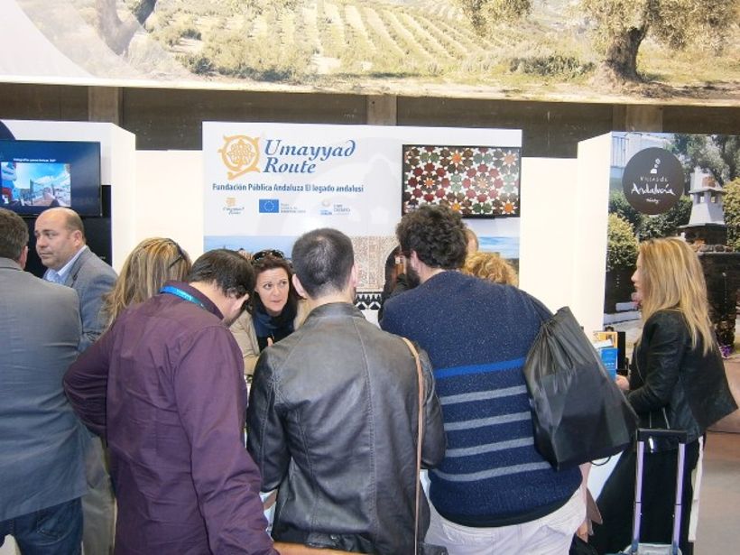 Visitors at Andalucia stand