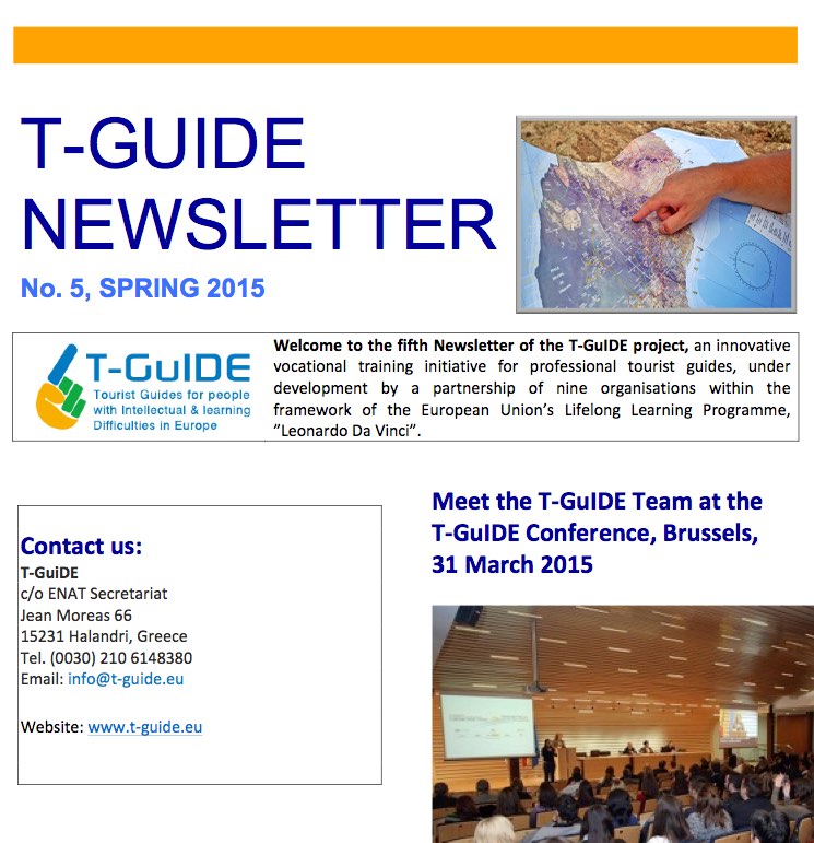 Image of front page T-Guide Newsletter no 5 